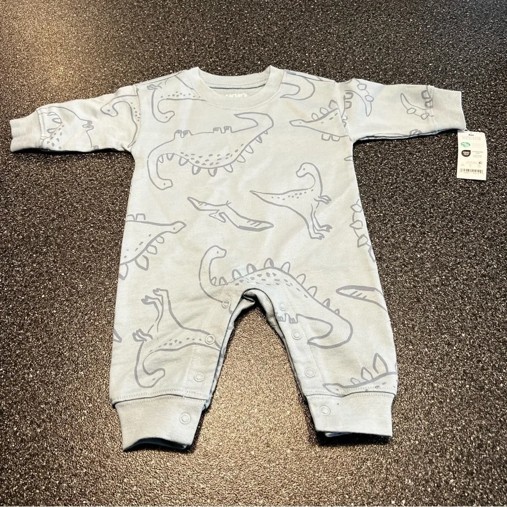 NWT Carter Baby Just one you Dinosaur Print Onesie- 3M
